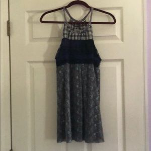 Free People BEAUTIFUL and fun halter tunic tank
